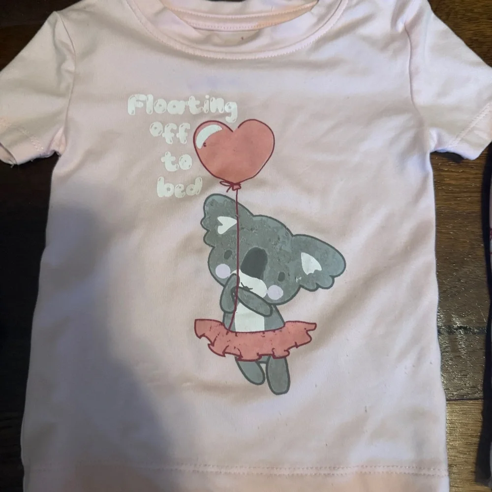 Kids Pajamas Set - Pink, White, Black